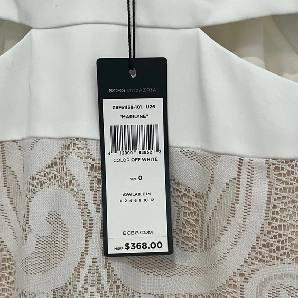 BCBGMaxAzria Cream and Tan Maxi Dress - Picture 3 of 5